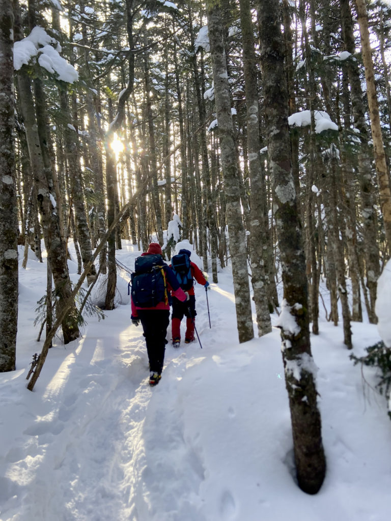 テントへの帰路